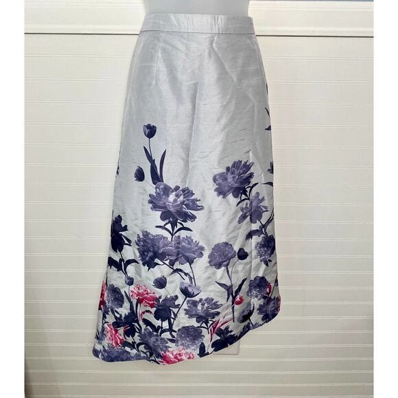Ashro White Floral Print Asymmetrical Skirt - Picture 5 of 12